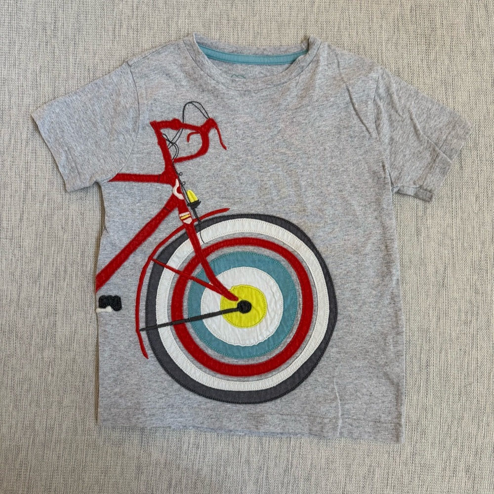Mini Biden boys bicycle appliqué tee 5-6y